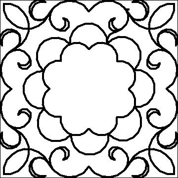 (image for) Double Eight Petal Flower and Frame-L03894* - Click Image to Close